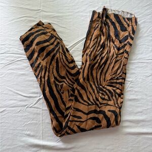 ZARA Brown and Black Zebra Print Pants